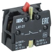 Блок контактов 1р (разм.т.е.НЗ) красный для LAY5 (LAY-01) ИЭК BDK11