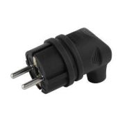 Вилка каучуковая с заземл. 90град 16А IP44 черн. V9-B-IP44 ЭРА Б0044542