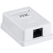 Розетка информационная настенная RJ45 8P8C категория 5е UTP 1-порт белая