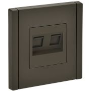 FORTE&PIANO Розетка компьютерная двойная RJ45 кат.5E FP333 серый IEK