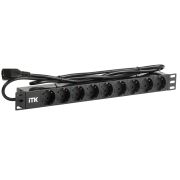 Блок розеток PDU 9 розеток шнур 2 метравилка IEC 320 C14. профиль из ПВХ. черный