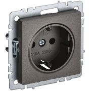BRITE Розетка с заземлением без защитных шторок 16А РС11-1-0-БрТБ темная бронза