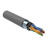 Витая пара F/UTP кат 5E 4х2х24AWG solid LSZH нг(А)-HF серый 305м