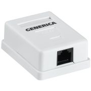 Розетка информационная настенная RJ45 категории 5Е UTP 1 порт GENERICA