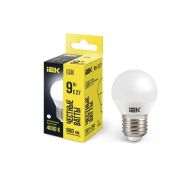 Лампа светодиодная Eco G45 9Вт шар 4000К нейтр. бел. E27 230В IEK LLE-G45-9-230-40-E27