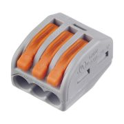 Клемма 222-413 3-проводная проходн.с рычажком WAGO 222-413